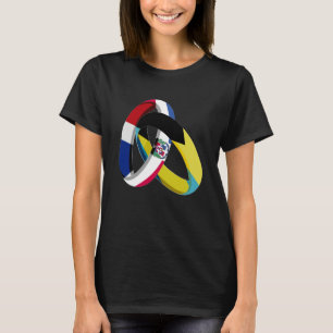 Dominican Republic Flag Bahamas Grown Ring Marriag T-Shirt