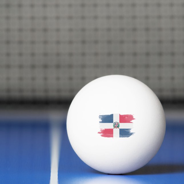 Dominican Republic flag brush stroke, national fla Ping Pong Ball (Net)