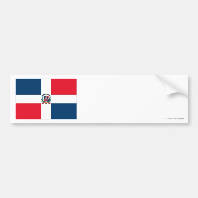 Dominican Republic Flag Bumper Sticker (Front)