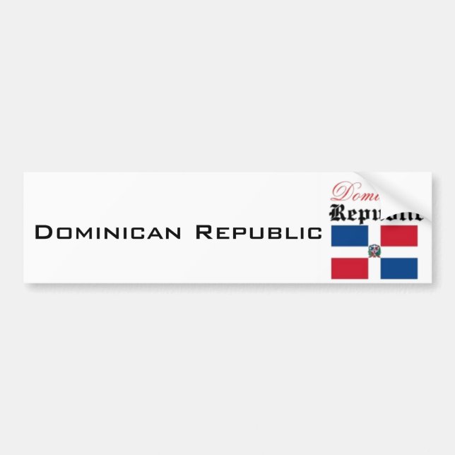 Dominican Republic flag Bumper Sticker (Front)