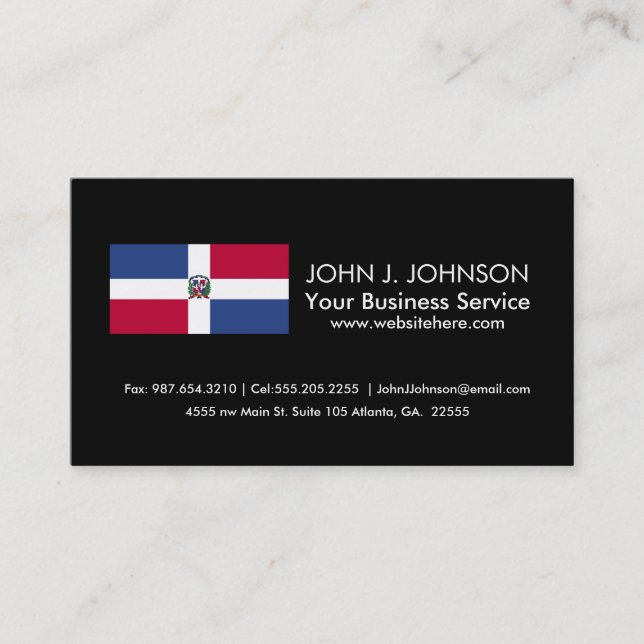Dominican Republic Flag Business Card (Front)