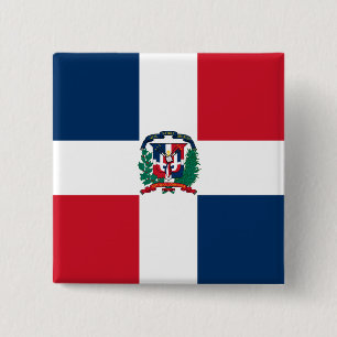 Dominican Republic Flag Button