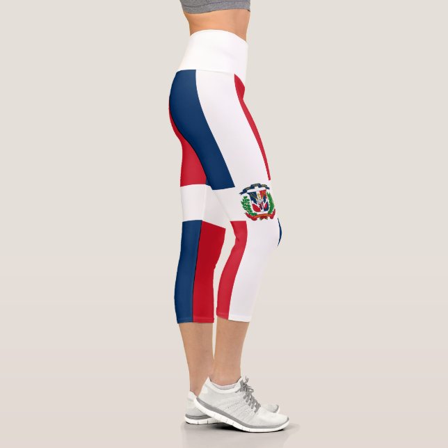 Dominican Republic Flag Capri Leggings (Right)