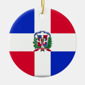 Dominican Republic Flag Ceramic Tree Decoration