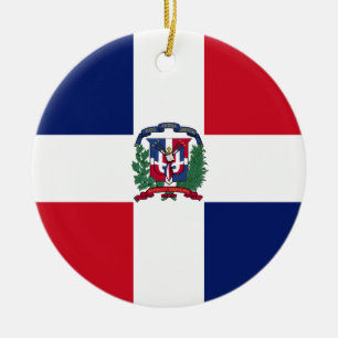 Dominican Republic Flag Ceramic Tree Decoration
