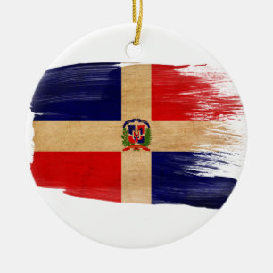 Dominican Republic Flag Ceramic Tree Decoration