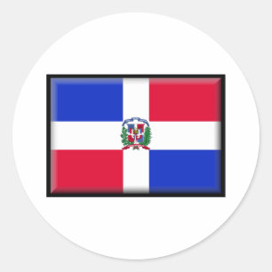 Dominican Republic Flag Classic Round Sticker