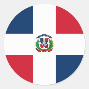 Dominican Republic Flag Classic Round Sticker
