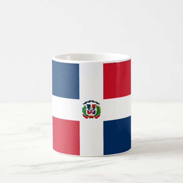 Dominican Republic Flag Coffee Mug (Center)