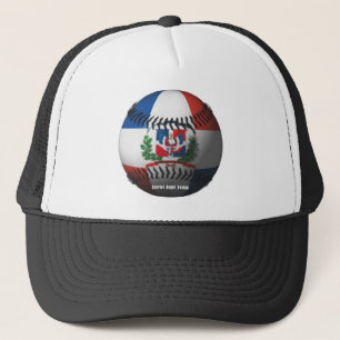 Dominican Republic Flag Covered Baseball Trucker Hat