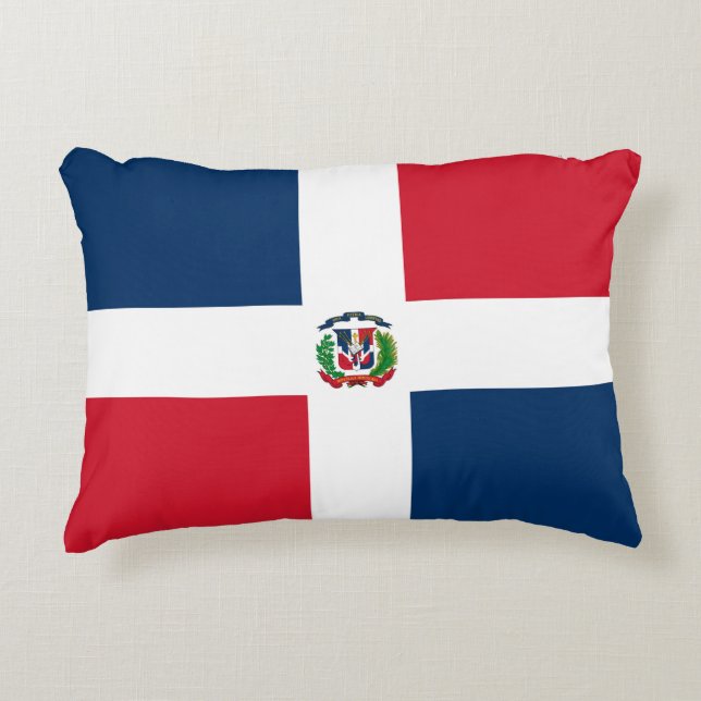 Dominican Republic flag Decorative Cushion (Front)