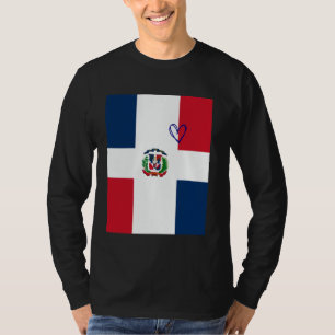 Dominican Republic Flag Dominican Heart Proud Nati T-Shirt