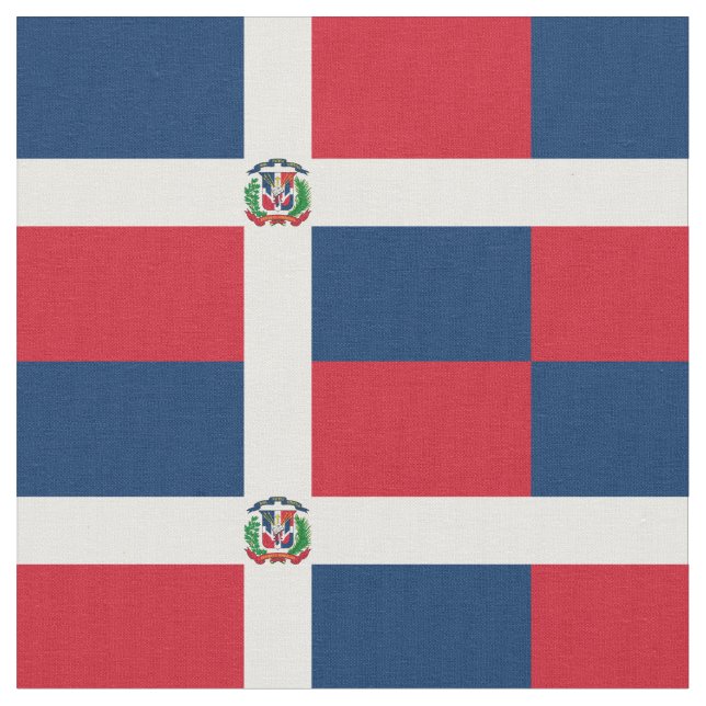 Dominican Republic Flag Fabric (Close Up)