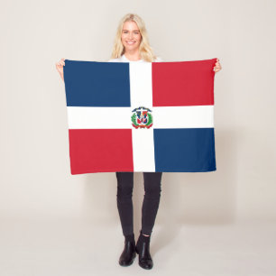 Dominican Republic Flag Fleece Blanket