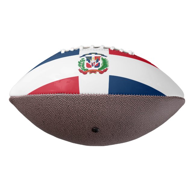 Dominican Republic flag Football American Football (Rotated 270)