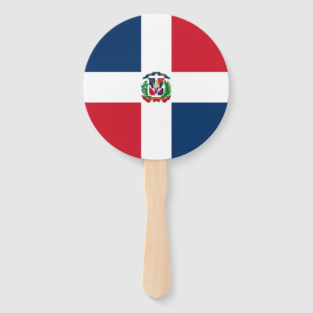 Dominican Republic Flag Hand Fan (Front)