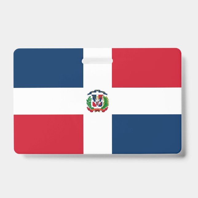 Dominican Republic flag ID Badge (Front)