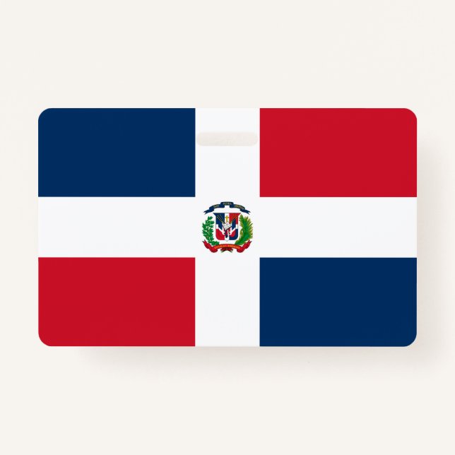 Dominican Republic flag ID Badge (Front)