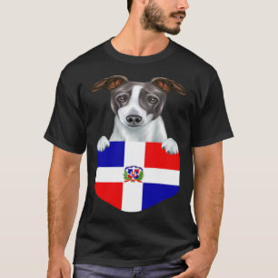 Dominican Republic Flag Italian Greyhound Dog In P T-Shirt
