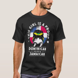 Dominican Republic Flag Jamaica Grown Women Girl P T-Shirt