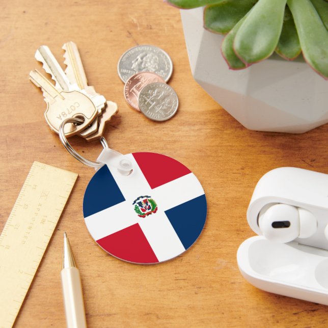 Dominican Republic flag Key Ring (Desk)