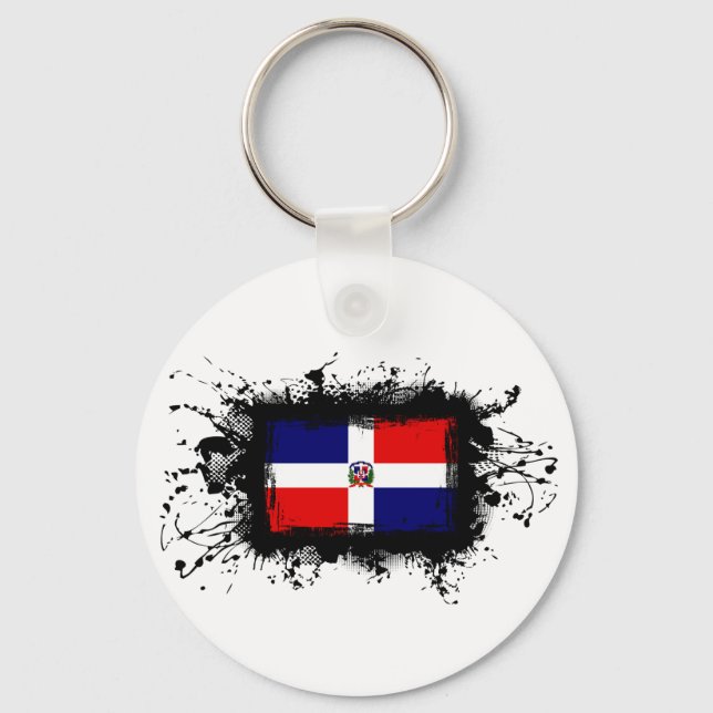 Dominican Republic Flag Key Ring (Front)