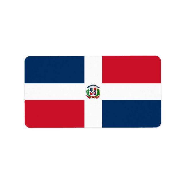 Dominican Republic flag Label (Front)