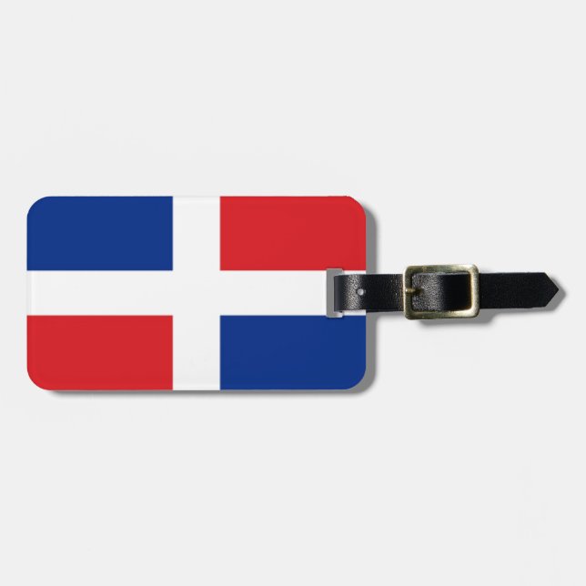 Dominican Republic Flag Luggage Tag (Front Horizontal)