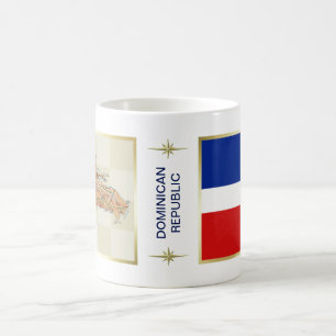 Dominican Republic Flag + Map Mug
