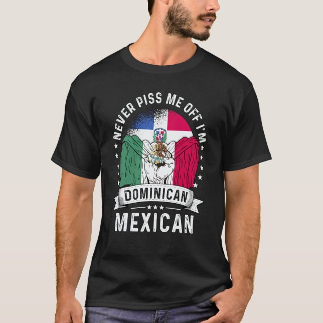 Dominican Republic Flag Mexico Grown  Humor Pride T-Shirt (Front)