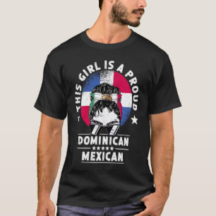 Dominican Republic Flag Mexico Grown Women Girl Pr T-Shirt