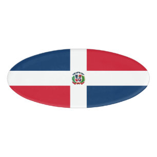 Dominican Republic flag Name Tag