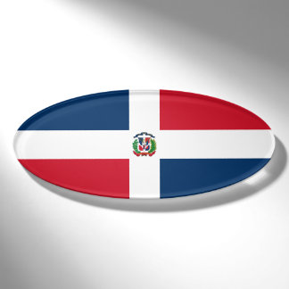 Dominican Republic flag Name Tag