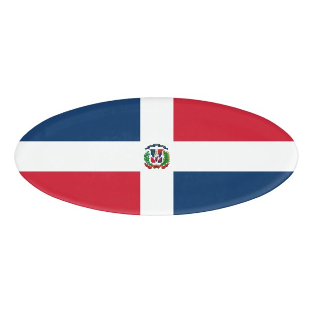 Dominican Republic flag Name Tag (Front)