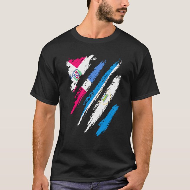 Dominican Republic Flag Nicaragua Grown Country St T-Shirt (Front)