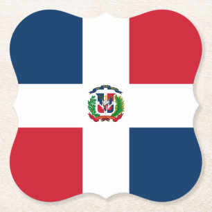 Dominican Republic Flag Paper Coaster