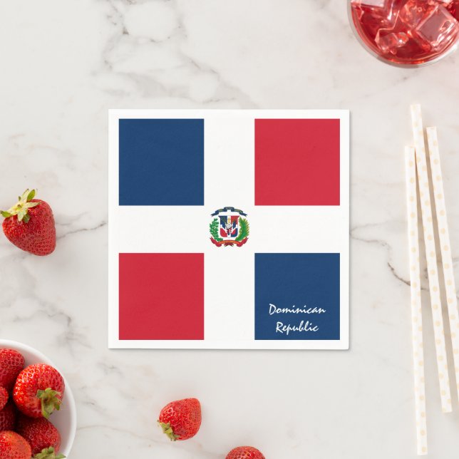 Dominican Republic Flag party fashion /sports fans Napkin (Insitu)