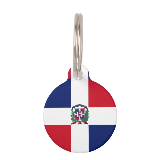 Dominican Republic Flag Pet Tag (Back)