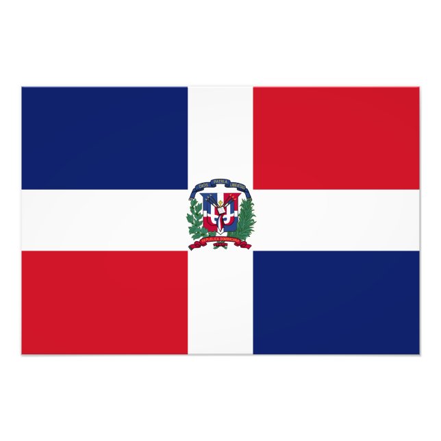Dominican Republic Flag Photo Print (Front)
