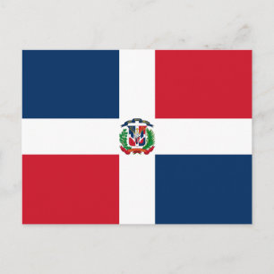 Dominican Republic Flag Postcard