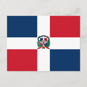 Dominican Republic Flag Postcard