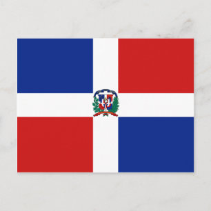 Dominican Republic Flag Postcard