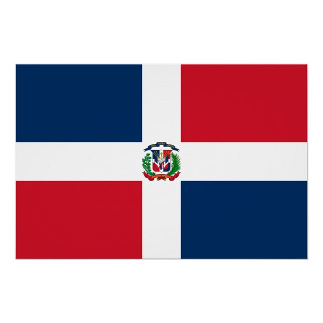 Dominican Republic Flag Poster (Front)