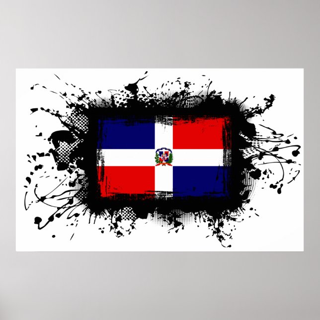 Dominican Republic Flag Poster (Front)