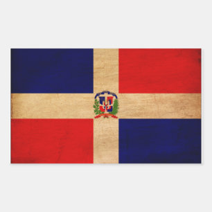 Dominican Republic Flag Rectangular Sticker
