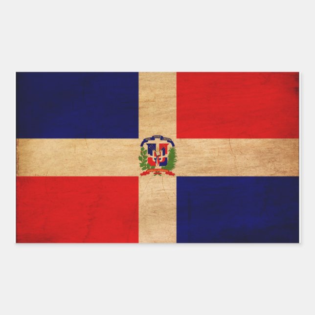 Dominican Republic Flag Rectangular Sticker (Front)