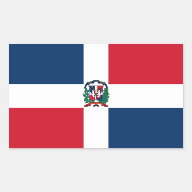 Dominican Republic Flag Rectangular Sticker (Front)