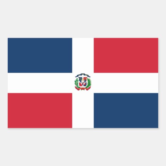 Dominican Republic Flag Rectangular Sticker