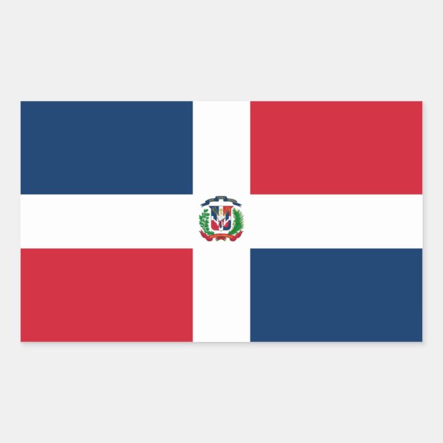 Dominican Republic Flag Rectangular Sticker (Front)