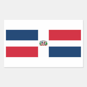 Dominican Republic Flag Rectangular Sticker